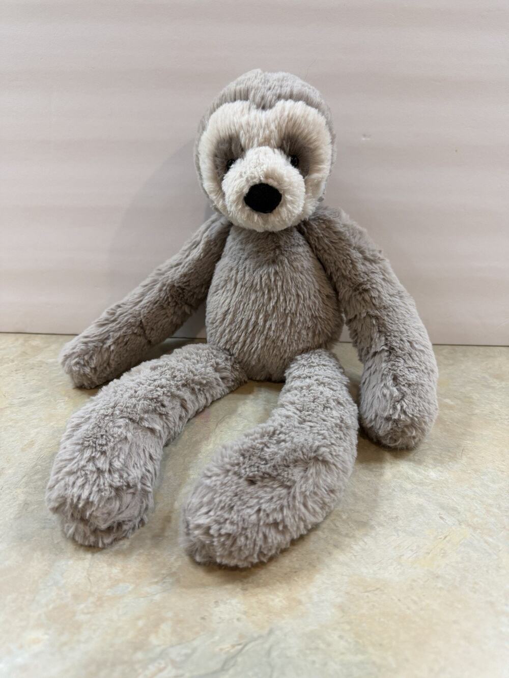 Jellycat Bailey Sloth Medium 17” Gray Plush Stuffed Animal Retired EUC